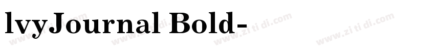 lvyJournal Bold字体转换